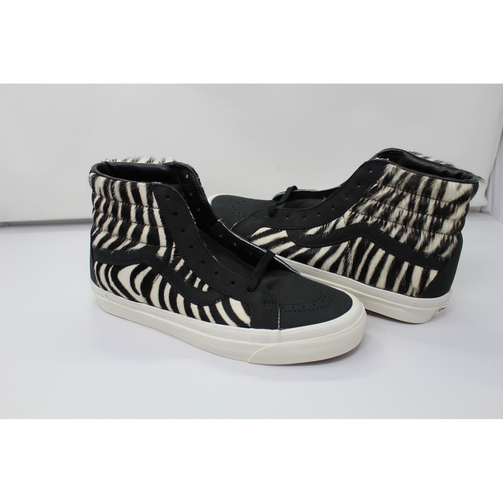 Vans Sk8-Hi 38 Dx Anaheim Factory Zebra Pony Hair Sneakers VN0A38GF4ZD1 Mens 9
